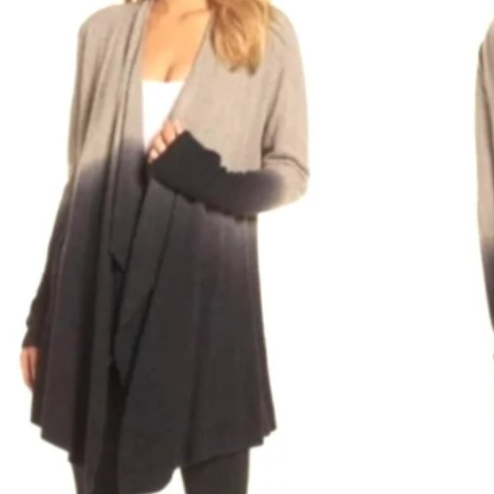 Barefoot Dreams Cozychic Lite Calypso Wrap Ombre Open Front Cardigan S/M